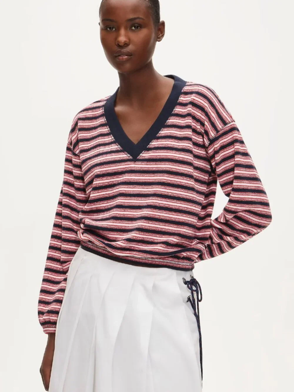 J.Crew Towel Terry V-neck Sweatshirt - XS